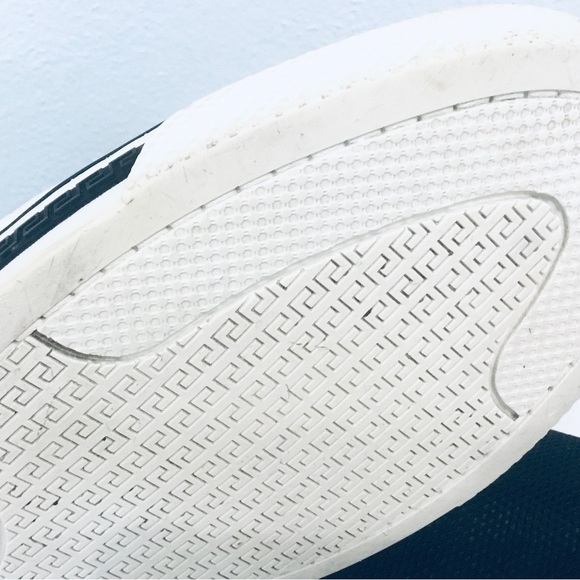 PRE OWNED Versace Leather/Nylon Men’s Hightop Black White Sneaker Sz 43EU / 10US - Picture 15 of 16